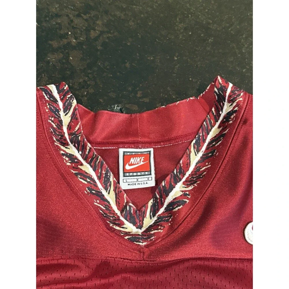 Vintage Nike Florida State Seminoles Football Jersey Men’s Large Red #12 90s